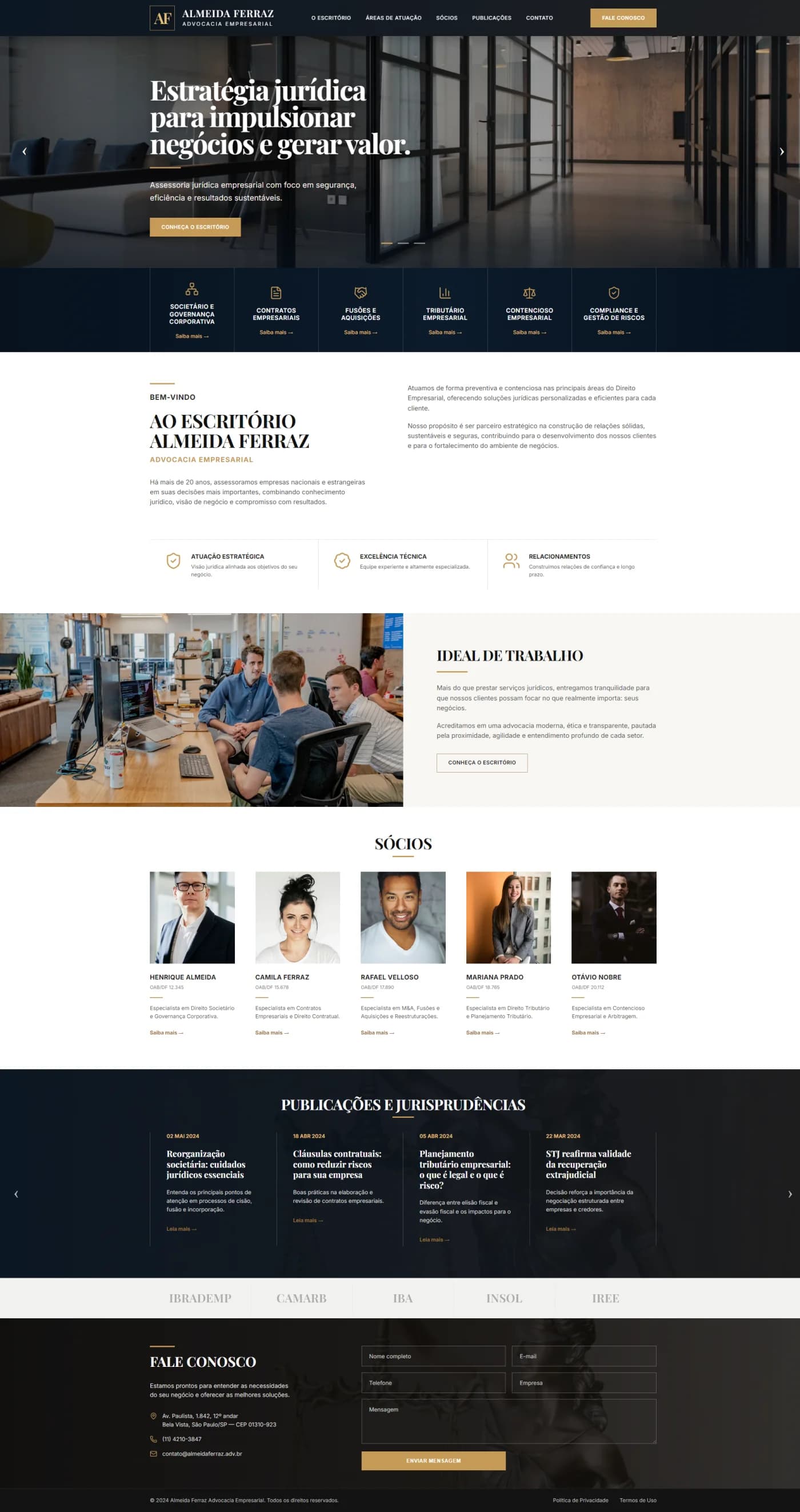 Preview de site institucional